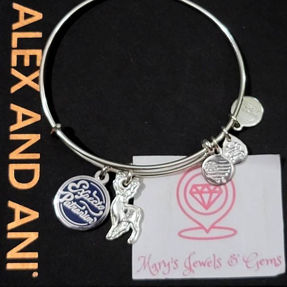 Alex and Ani Harry Potter Expecto Patronum Duo Charm Bangle - Picture 2 of 5